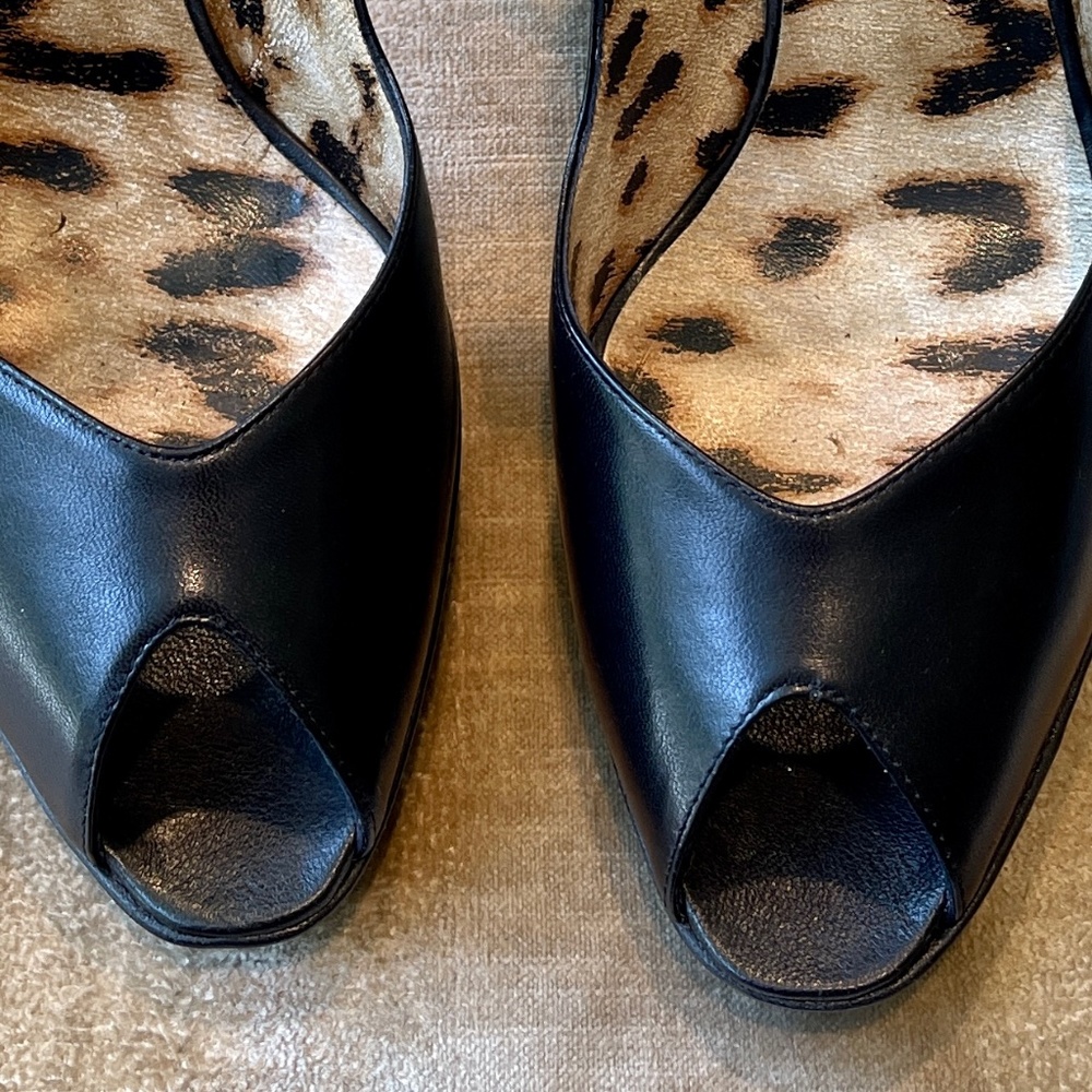 🖤Roberto Cavalli Black Stiletto Peep Toe Pump Heels 🖤 - Picture 4 of 9